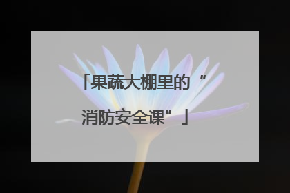 果蔬大棚里的“消防安全课”