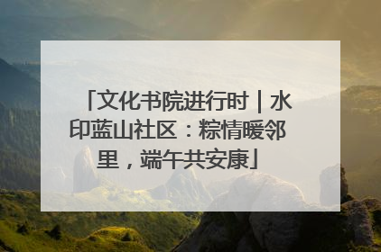 文化书院进行时｜水印蓝山社区：粽情暖邻里，端午共安康