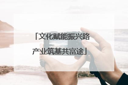 文化赋能振兴路 产业筑基共富途