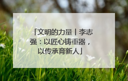 文明的力量丨李志强：以匠心铸重器，以传承育新人