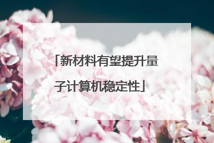新材料有望提升量子计算机稳定性