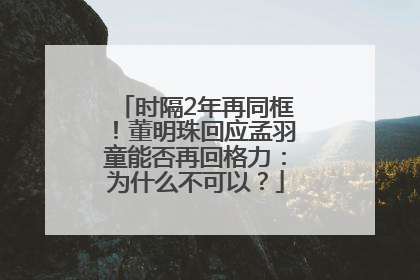 时隔2年再同框！董明珠回应孟羽童能否再回格力：为什么不可以？