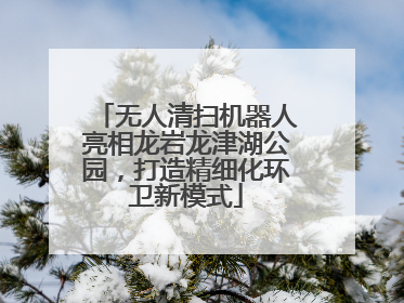 无人清扫机器人亮相龙岩龙津湖公园，打造精细化环卫新模式