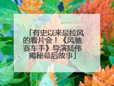 有史以来最拉风的看片会！《风驰赛车手》导演陆伟揭秘幕后故事