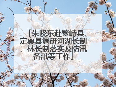 朱晓东赴繁峙县、定襄县调研河湖长制、林长制落实及防汛备汛等工作