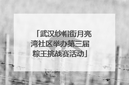武汉纱帽街月亮湾社区举办第三届粽王挑战赛活动
