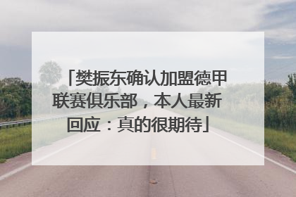 樊振东确认加盟德甲联赛俱乐部，本人最新回应：真的很期待