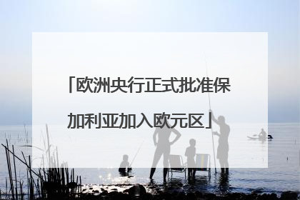 欧洲央行正式批准保加利亚加入欧元区