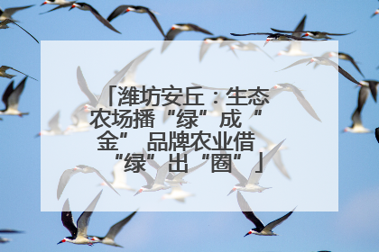 潍坊安丘：生态农场播“绿”成“金” 品牌农业借“绿”出“圈”