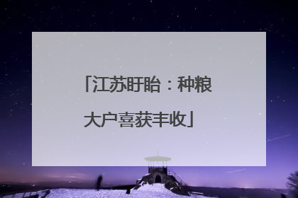 江苏盱眙：种粮大户喜获丰收