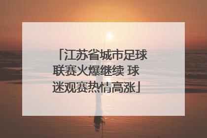 江苏省城市足球联赛火爆继续 球迷观赛热情高涨