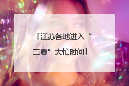 江苏各地进入“三夏”大忙时间
