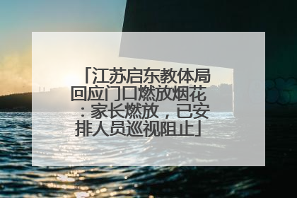 江苏启东教体局回应门口燃放烟花：家长燃放，已安排人员巡视阻止