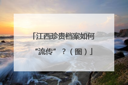 江西珍贵档案如何“流传”？（图）