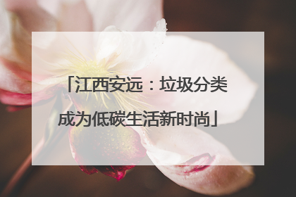 江西安远：垃圾分类成为低碳生活新时尚