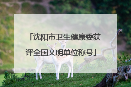 沈阳市卫生健康委获评全国文明单位称号
