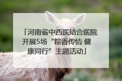 河南省中西医结合医院开展5场“粽香传情 健康同行”主题活动