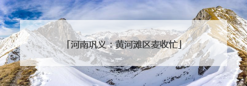 河南巩义：黄河滩区麦收忙