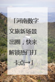 河南数字文旅新场景出圈，快来解锁热门打卡点→
