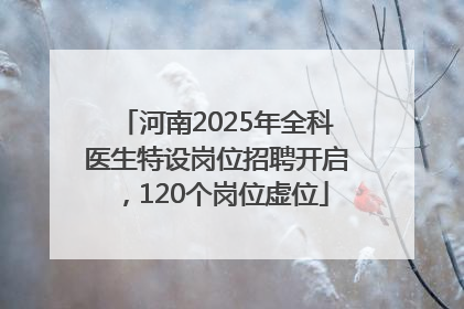 河南2025年全科医生特设岗位招聘开启，120个岗位虚位