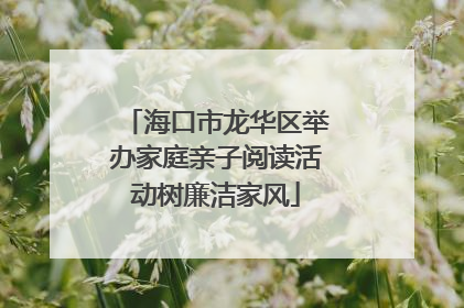 海口市龙华区举办家庭亲子阅读活动树廉洁家风
