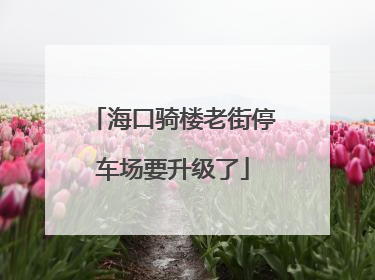 海口骑楼老街停车场要升级了