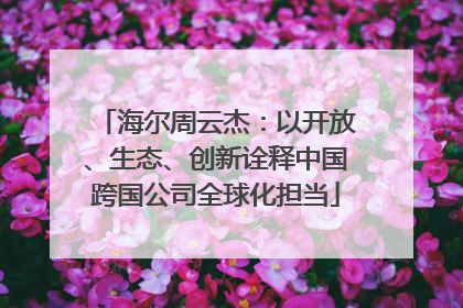 海尔周云杰：以开放、生态、创新诠释中国跨国公司全球化担当