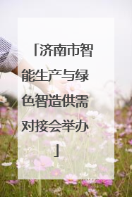 济南市智能生产与绿色智造供需对接会举办