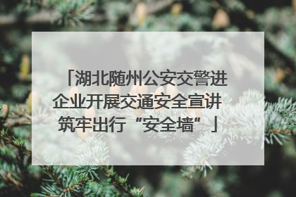 湖北随州公安交警进企业开展交通安全宣讲筑牢出行“安全墙”