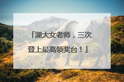 湖大女老师，三次登上最高领奖台！