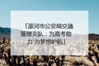 漯河市公安局交通管理支队：为高考助力 为梦想护航