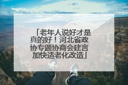 老年人说好才是真的好！河北省政协专题协商会建言加快适老化改造