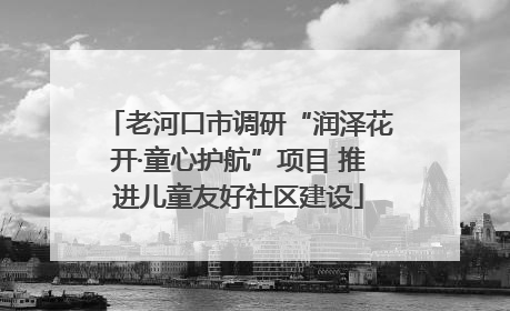 老河口市调研“润泽花开·童心护航”项目 推进儿童友好社区建设