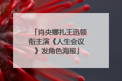 肖央娜扎王迅领衔主演《人生会议》发角色海报