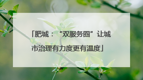 肥城：“双服务圈”让城市治理有力度更有温度