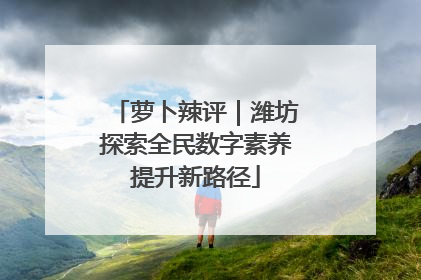 萝卜辣评｜潍坊探索全民数字素养提升新路径