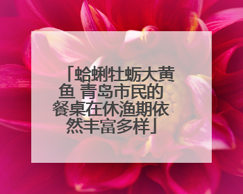 蛤蜊牡蛎大黄鱼 青岛市民的餐桌在休渔期依然丰富多样