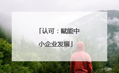 认可：赋能中小企业发展
