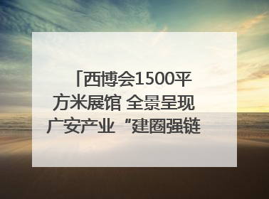西博会1500平方米展馆 全景呈现广安产业“建圈强链”｜西博视界