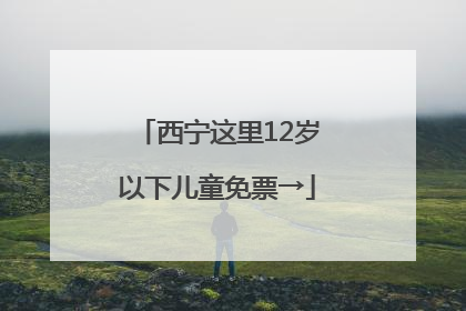西宁这里12岁以下儿童免票→