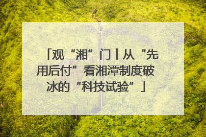 观“湘”门丨从“先用后付”看湘潭制度破冰的“科技试验”