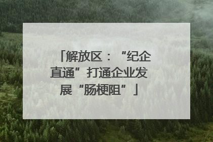 解放区：“纪企直通”打通企业发展“肠梗阻”