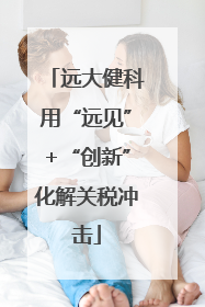 远大健科用“远见”+“创新”化解关税冲击