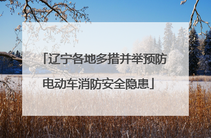 辽宁各地多措并举预防电动车消防安全隐患
