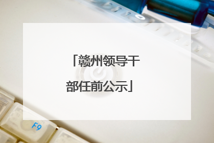 赣州领导干部任前公示