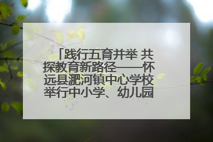 践行五育并举 共探教育新路径——怀远县淝河镇中心学校举行中小学、幼儿园班主任论坛活动