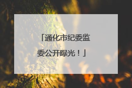 通化市纪委监委公开曝光！