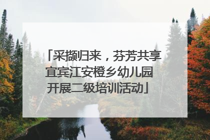 采撷归来，芬芳共享 宜宾江安橙乡幼儿园开展二级培训活动