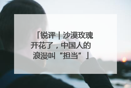 锐评｜沙漠玫瑰开花了，中国人的浪漫叫“担当”
