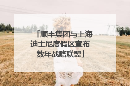 顺丰集团与上海迪士尼度假区宣布数年战略联盟